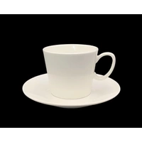 Bulk 24 White Fine Bone China Espresso Cup & Saucer 100ml