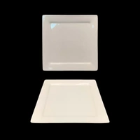 bulk 24 White New Bone China Square Side Plate 21cm
