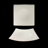 eWholesale Bulk 24 White Bone China Square Dinner Plate 11in