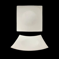bulk 24 White New Bone China Square Dinner Plate 11in 28cm