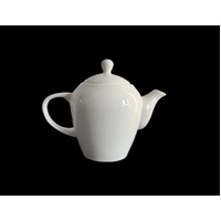 Bulk 8 White Bone China Tea Pot 470ml 14x14cm