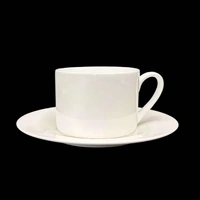 Bulk 24 White Bone China Cup & Saucer 240ml