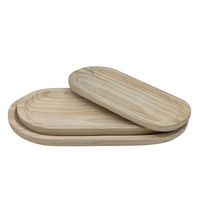 eWholesale Set 3 Wood Oval Tray 45cm