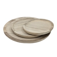 eWholesale Set 3 Wood Round Tray 39cm