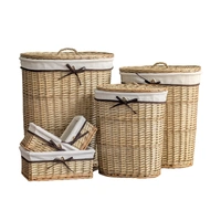 Natural Willow Basket Oval s/6 55x40xh66cm