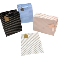 bulk 24 Medium Foil Stripe Gift Bag