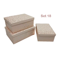 Bulk 2 Pink Gift Box Foiled Confetti set18 43x34x16cm