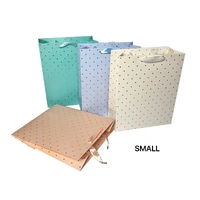 bulk 24 Small Foil Dot Gift Bag Assorted 14cm