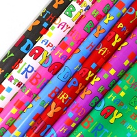 eWholesale Bulk 50 Happy Birthday Gift Wrap 70cm x 3m