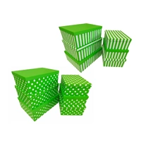 Bulk 2 Green Dots And Strip Gift Box Set 18 43x34x16cm