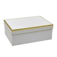 Bulk 2 White Deluxe Foiled Rim Gift Box set18 43x34x16cm