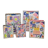 eWholesale Bulk 24 Large Vigorous Flowers Gift Bags 32cm