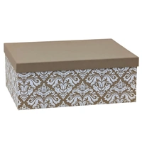 Bulk 2 Kraft Damask Gift Box Set 18 43x34x16cm