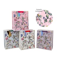 eWholesale Bulk 24 Large Jardin Floral Foil Gift Bags 32cm