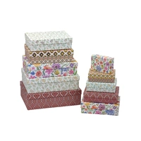 Bulk 3 Floral Foiled Gift Box Set 10 37x27x11cm