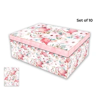 Bulk 2 Flamingo Gift Box Set 10 35x26x13.2cm