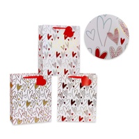 eWholesale Bulk 24 Medium Love Heart Gift Bags 23cm (3 Assorted)