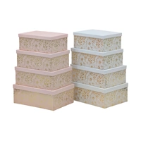 Bulk 2 Gold Foiled Floral Gift Box Set 18 43x34x16cm 2 Asst Cols