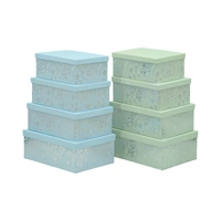 Bulk 2 Silver Foiled Floral Gift Box set18 43x34x16cm 2 Asst Cols
