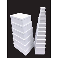 Bulk 2 Gift Box Rec Set Of 18 White Gloss
