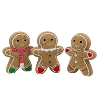 Bulk 6 Xmas Gingerbread Plush 32cmh 2 Asst