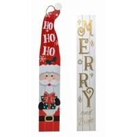 Bulk 4 Xmas Mdf Tall Sign W Metal Stand 120cmh 2 Asst