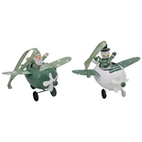 Bulk 12 Xmas Metal Airplane Hanger 9.5x14cm 2 Asst
