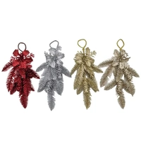 Bulk 36 Xmas Glitter Pinecone Teardrop 31cm 4 Asst