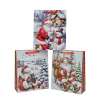 Bulk 48 Winter Magic Santa Gift Bag Xlrg 42x31x12cm 3 Asst