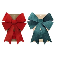 Bulk 6 Xmas Red & Green Door Bow 50x66cm 2 Asst