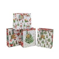 Bulk 48 Xmas Tree & Santa Gift Bag Btl Foiled 36x12x10cm 4 Asst