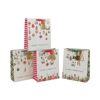Bulk 48 Rich Foiled Traditional Xmas Bag Xlrg 42x31x12cm 4 Asst
