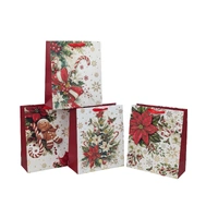 Bulk 48 3d Foiled Traditional Xmas Bag Xlrg 42x31x12cm 4 Asst