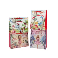 Bulk 48 Fairy & Dinosaur Xmas Bag Glitter Med 23x18x10cm 4 Asst