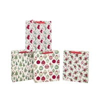 Bulk 48 Red Velvet Traditional Xmas Bag Btl 36x12x10cm 4 Asst