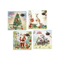 Bulk 48 Aussie Native Xmas Napkin 2ply pk20 33x33cm