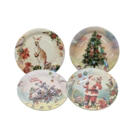 Bulk 48 Aussie Native Xmas Paper Plates 23cm pk10 4 Asst