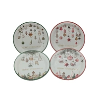 Bulk 48 Hanging Bauble Xmas Paper Plates 23cm pk10 4 Asst