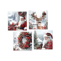 Bulk 48 Winter Magic Xmas Napkin 2ply pk20 33x33cm