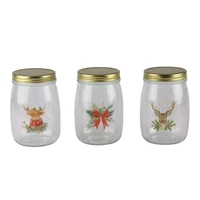 Bulk 12 The Xmas Icon Glass Jar 1000ml 3 Asst