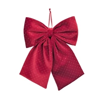 Bulk 24 Diamond & Velvet Red Bow 24x29cm
