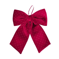 Bulk 12 Diamond & Velvet Red Bow 34cm