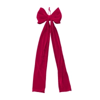 Bulk 8 Long Tail Red Velvet Bow 30x120cm