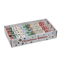 Bulk 60 Xmas Ribbon Asst Size Asst Design pk60