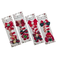 Bulk 24 Xmas Hair Clip pk5 4 Asst
