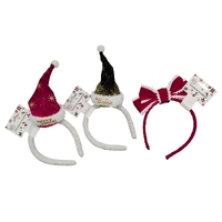 Bulk 24 Xmas Party Hat Hairband 3 Asst