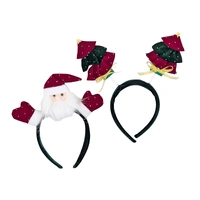 Bulk 24 Xmas Velvet Hair Band 20cm 2 Asst