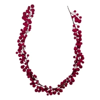 Bulk 8 Xmas Flocking Berry Garland 175cm