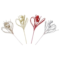 Bulk 24 Xmas Glitter Pick 52cm 4 Asst