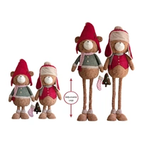 Bulk 2 Xmas Teddy Bear W Extendable Legs 45x35x173cm 2 Asst